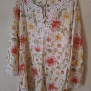 Alfred Dunner floral knit top